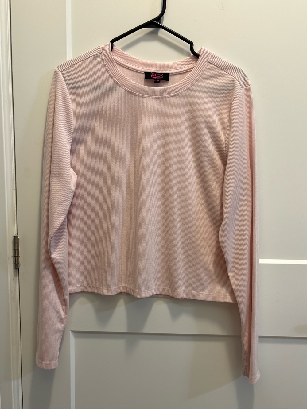 Light Pink ribbed Long Sleeve Thermal Top #140